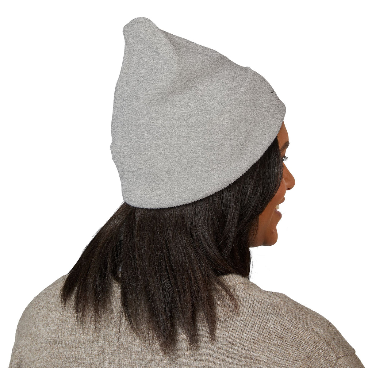 Embroidered Cat Cuffed Beanie