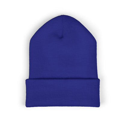 Embroidered Cat Cuffed Beanie