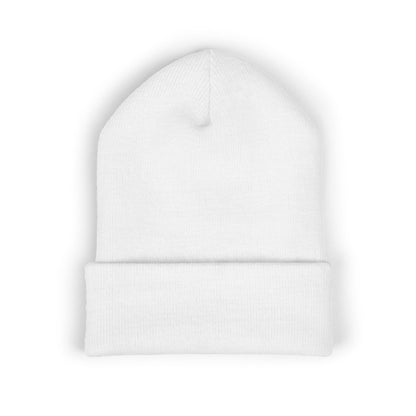 Embroidered Cat Cuffed Beanie