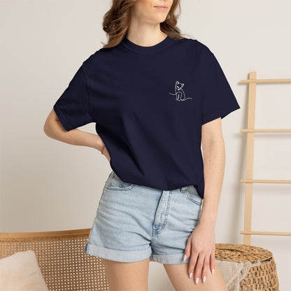 Cat Line Art Tee