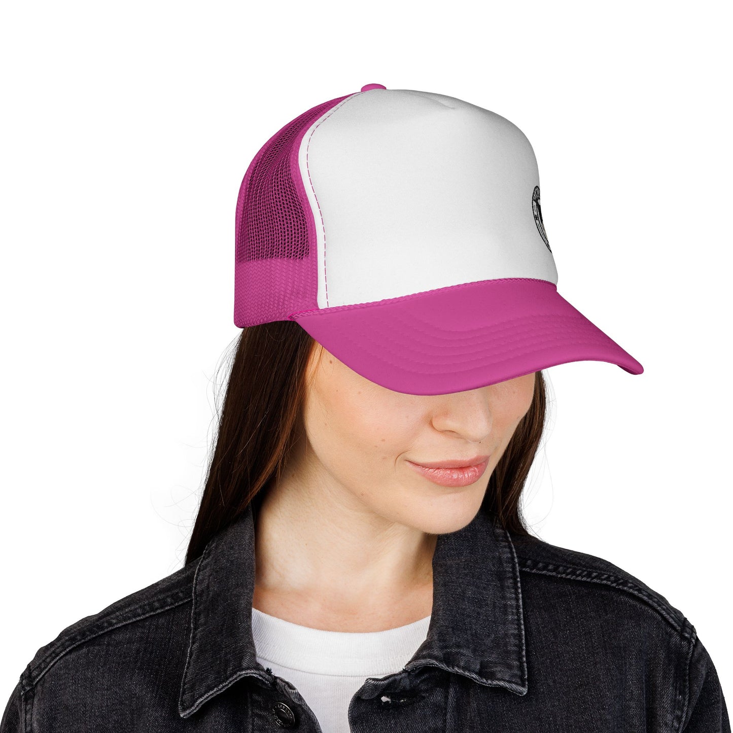 Vintage Cat Trucker Cap - Retro Emblem Mesh Hat