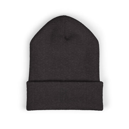 Embroidered Cat Cuffed Beanie