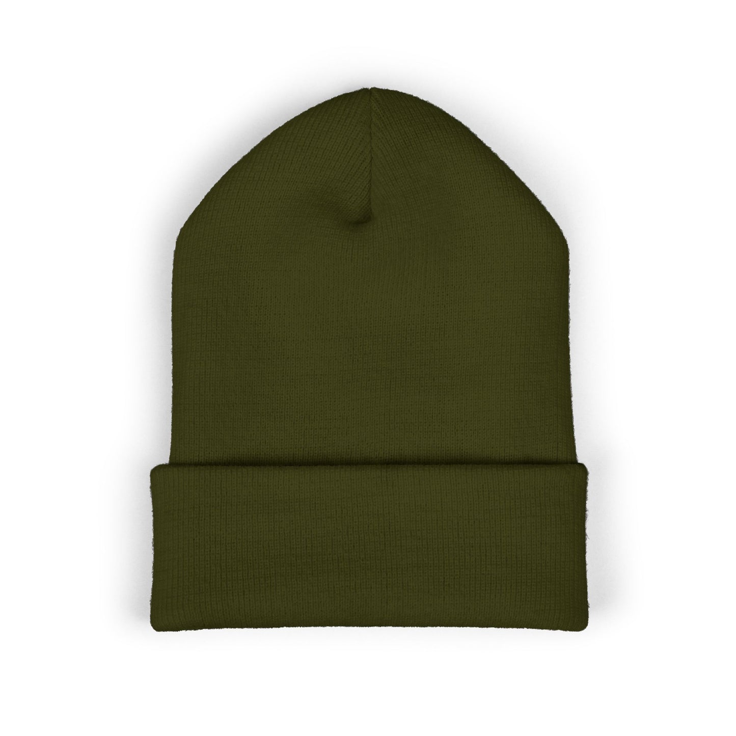 Embroidered Cat Cuffed Beanie