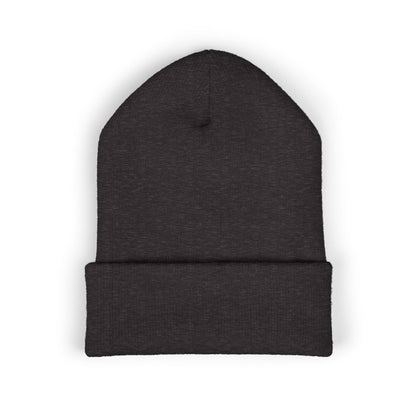 Embroidered Cat Cuffed Beanie