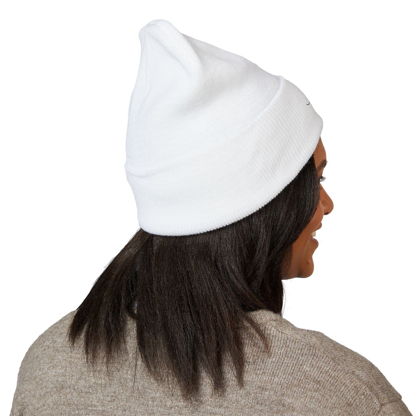 Embroidered Cat Cuffed Beanie