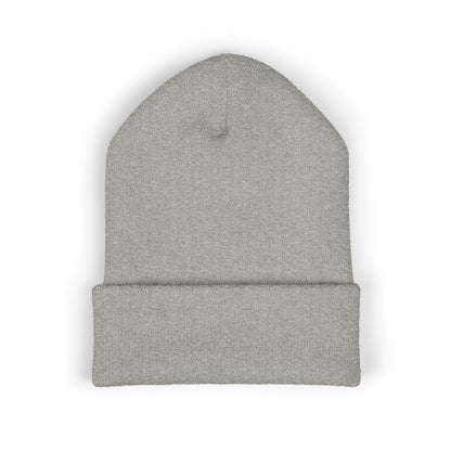 Embroidered Cat Cuffed Beanie