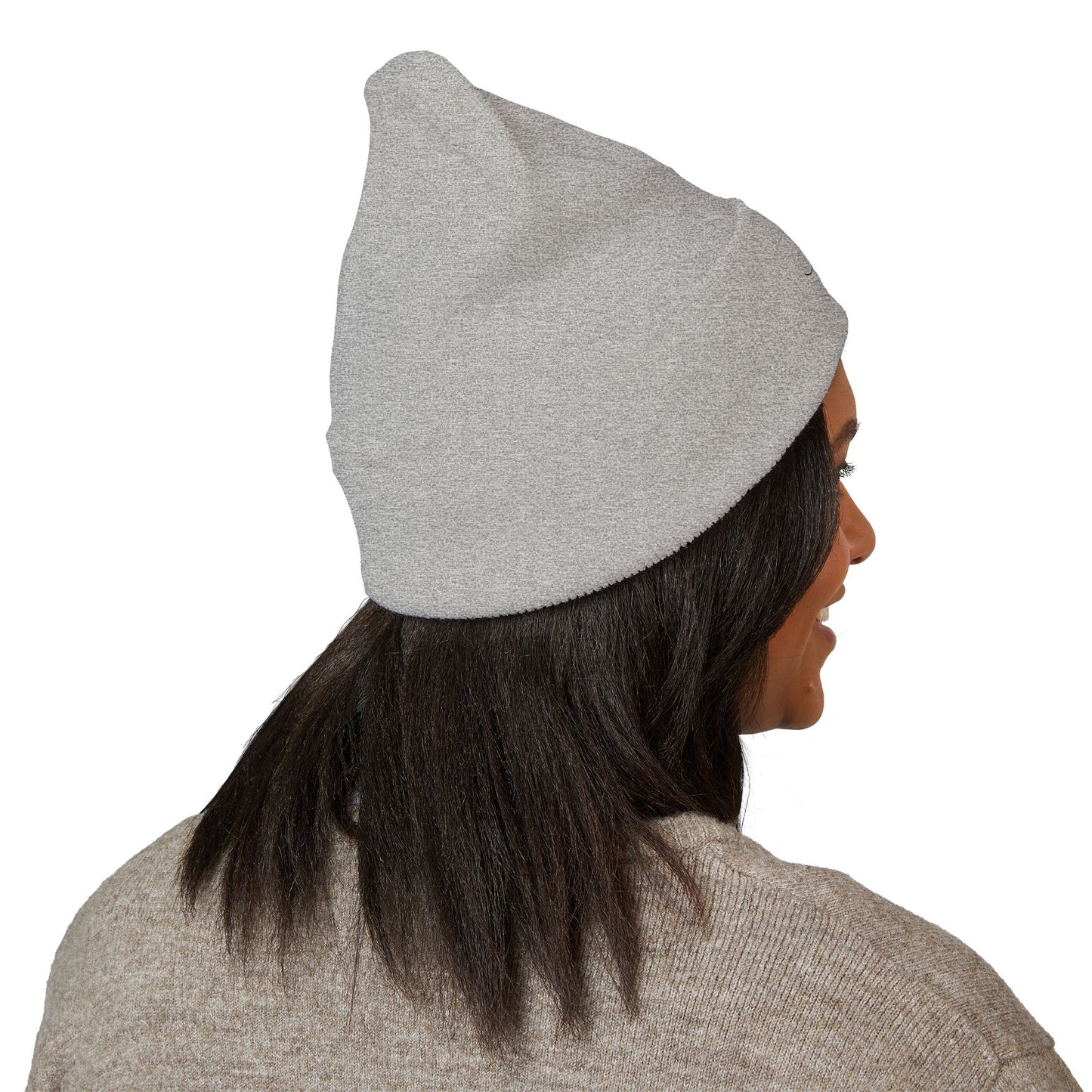 Embroidered Cat Cuffed Beanie