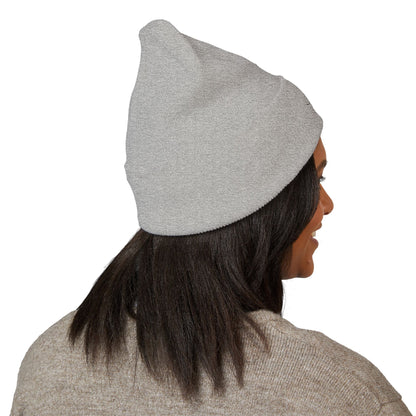 Embroidered Cat Cuffed Beanie