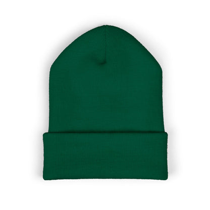 Embroidered Cat Cuffed Beanie