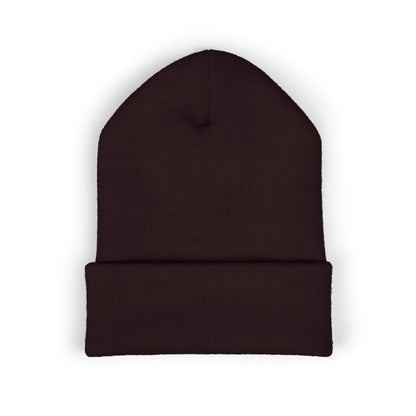 Embroidered Cat Cuffed Beanie
