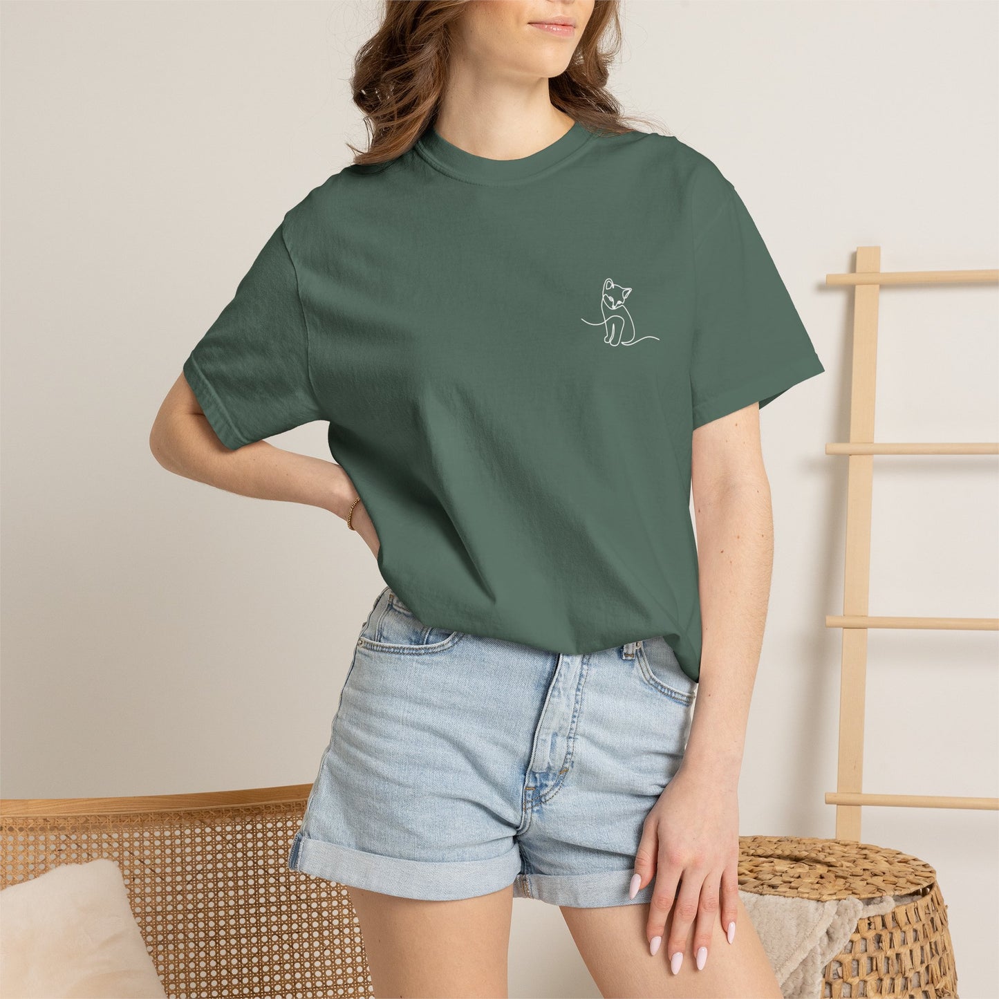 Cat Line Art Tee